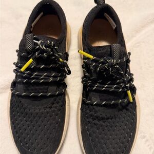 Sorel Black Athletic Shoes with Yellow Accents